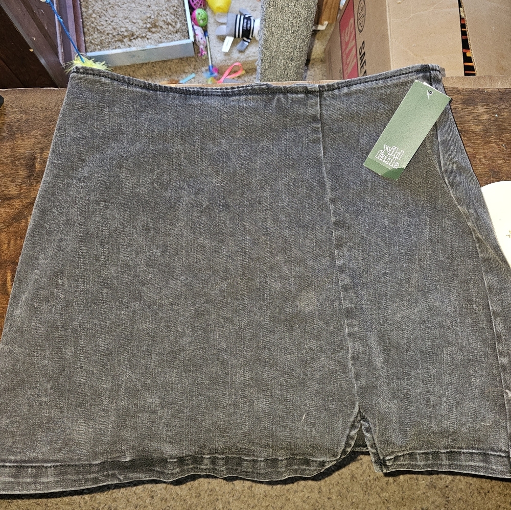 Black Denim Skirt
